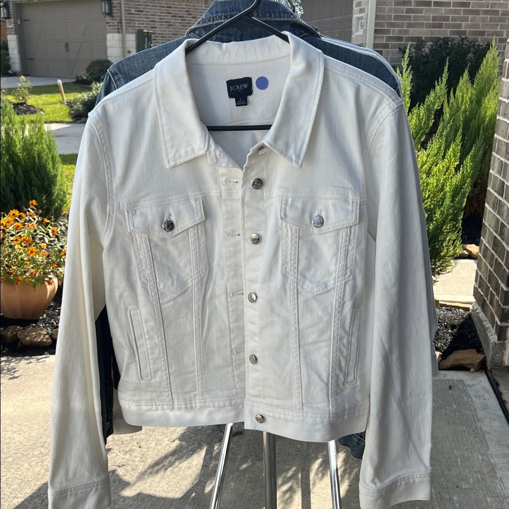 J. Crew White Jean Jacket